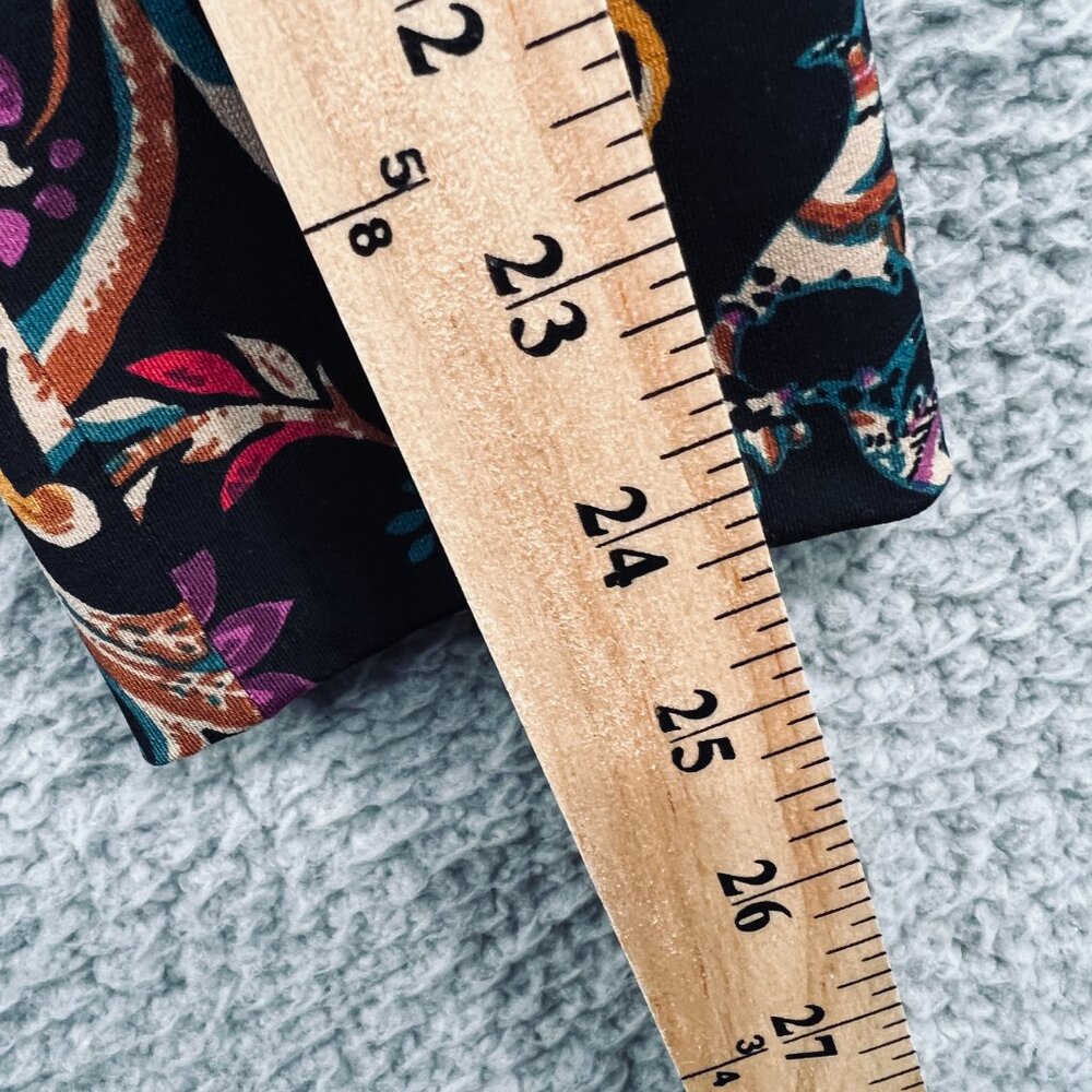 Elie Tahari Shirt Womens Medium Black Floral Long‎ Sleeve Stretch Blouse Top - Picture 10 of 10